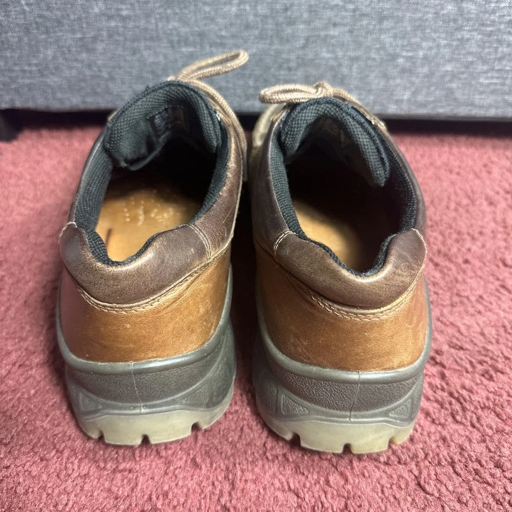ECCO Track II Low Oxford Men 47 Brown Leather GORE-TEX Waterproof Hiking Shoes